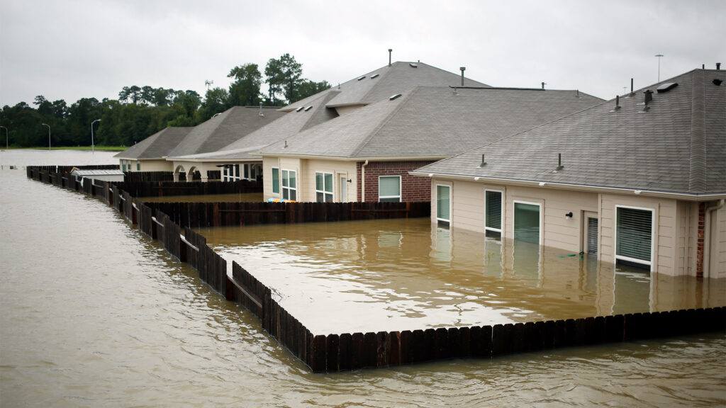 water damaged apartment